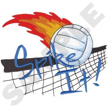 Spike It #SP4730 - Volleyball Embroidery - Jan de Luz Linens