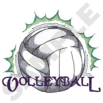 Volleyball 3 #SP2996 - Volleyball Embroidery - Jan de Luz Linens