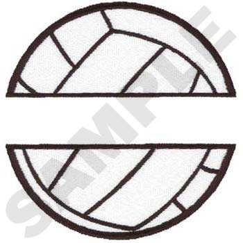 Volleyball Accent #SP1506 - Volleyball Embroidery - Jan de Luz Linens