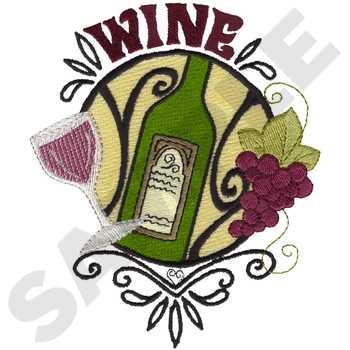 Wine #FD0293 - Wine Embroidery - Jan de Luz Linens