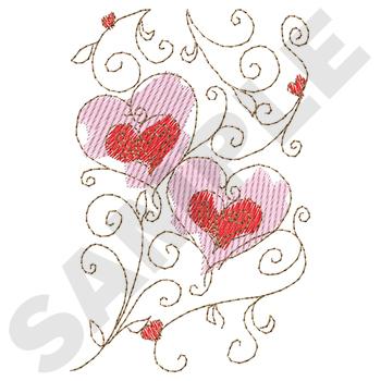 #HY0927 Heart Stencil - Valentine Embroidery - Jan De Luz Linens