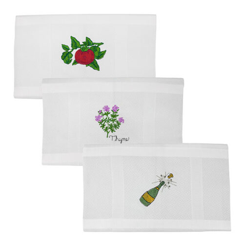Leiho Embroidered Dish Towel Series