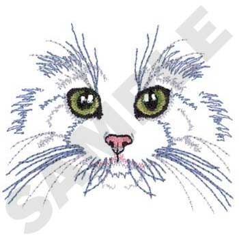 DG0327 Blue Whiskers Cat Face
