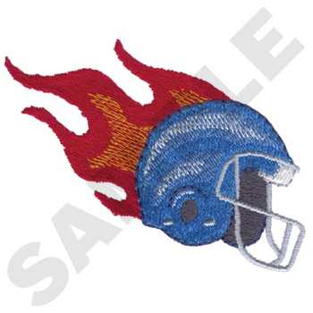 Flaming Football Helmet  #SP4635