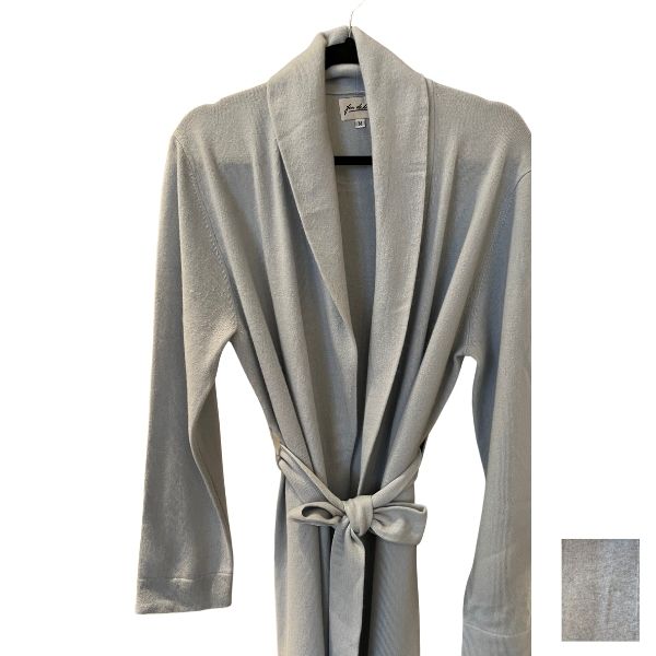 cashmere robe light grey
