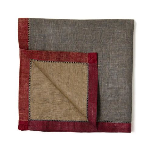 Versailles Napkins in Smoke Grey and Gold