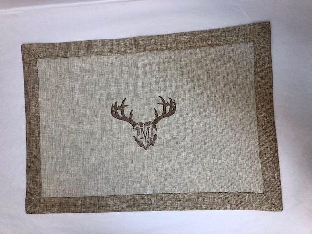 brown twill placemat