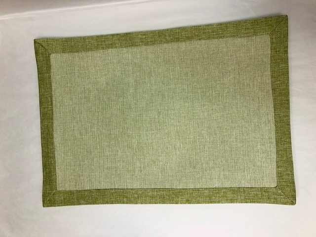 green twill placemat