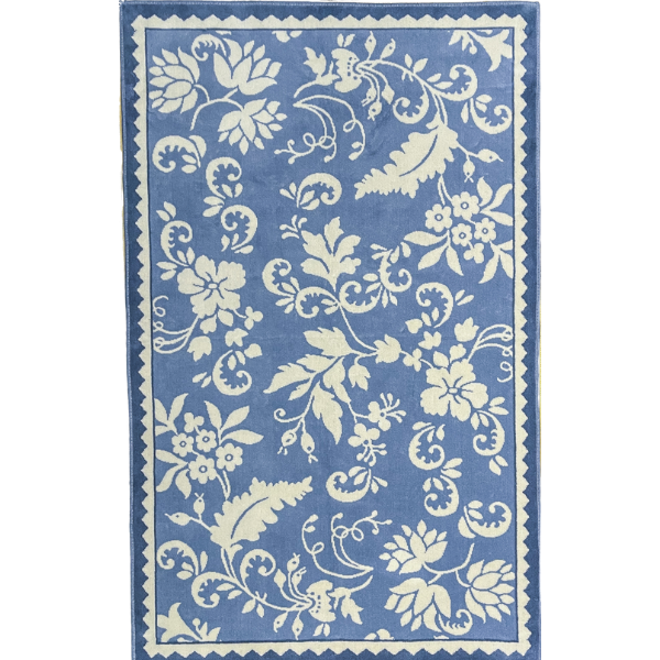 blue rectangle rug