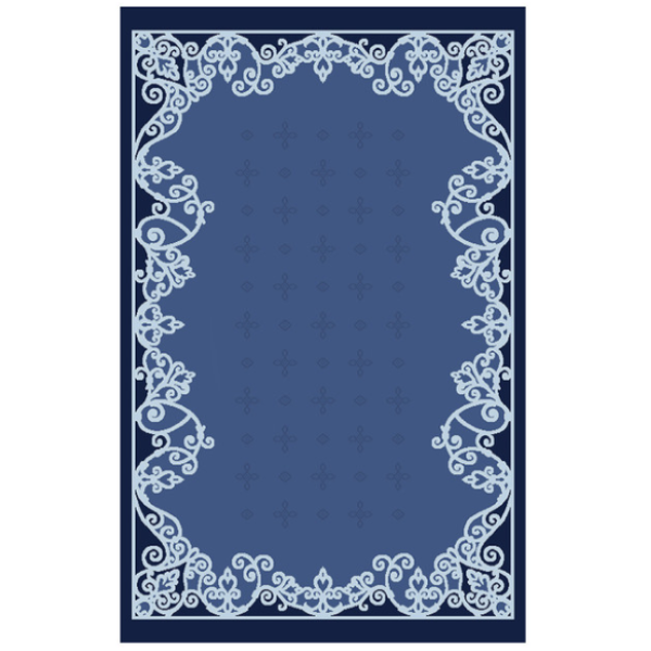 dark blue rectangle rug