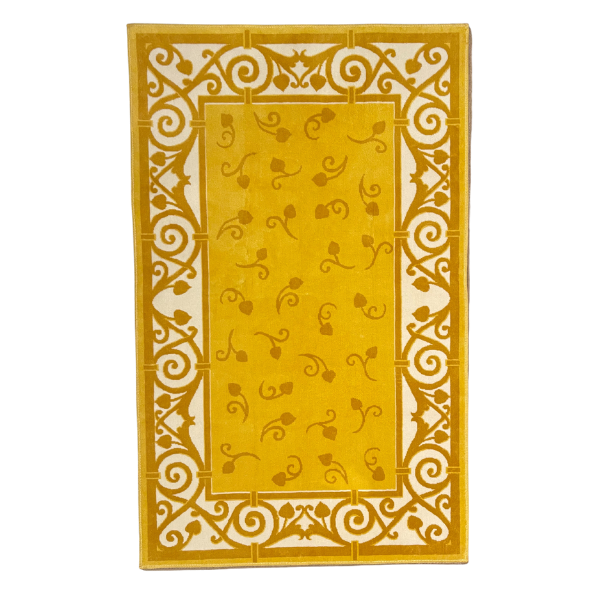 mustard rectangle rug