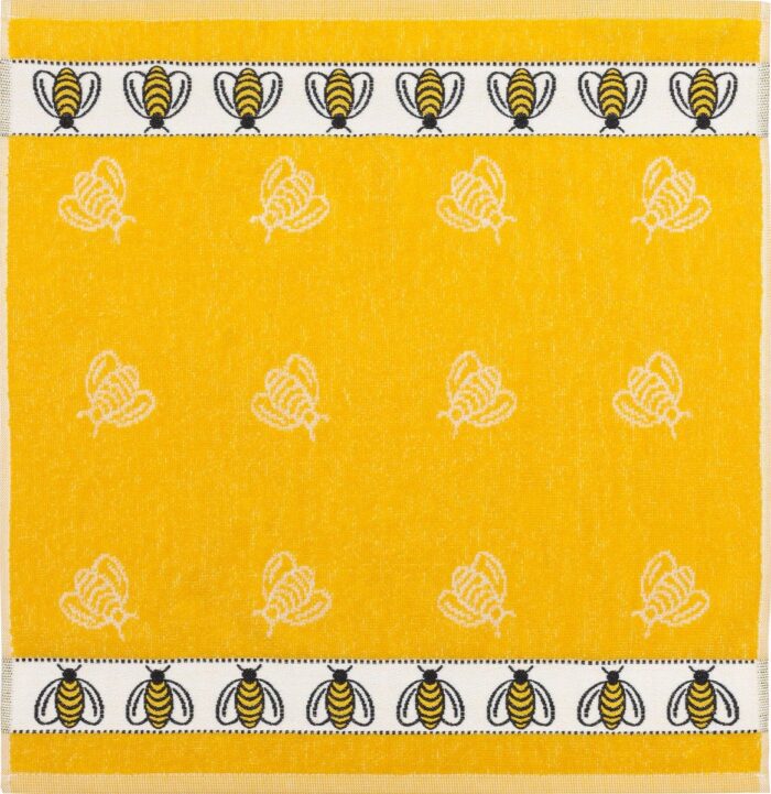 terry dish towel yellow bees