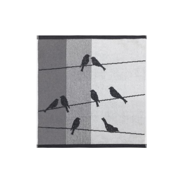 terry dish towel grey birds